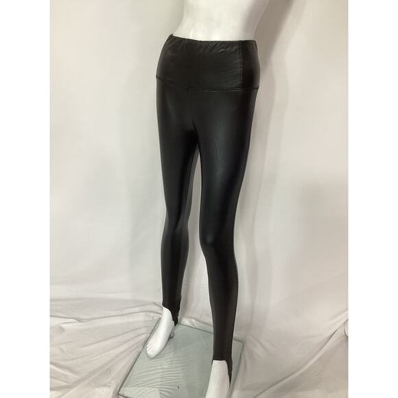 Allsaints Cora Faux Stirrup Black Leggings Size 4 - Picture 2 of 4